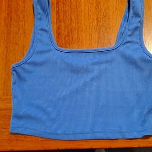 Blue crop top size 6